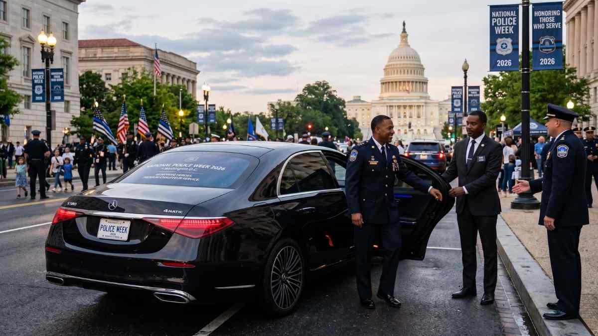 Luxury Car Service for National Police Week 2026 in Washington DC