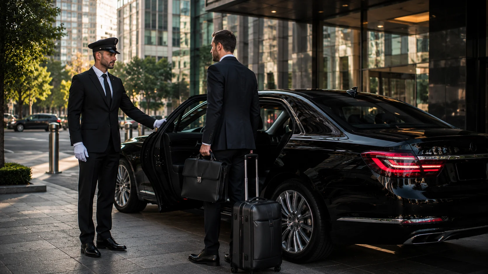 Black Car Service Washington DC | Luxury Chauffeur & Airport Transportation 8 Chauffeur Assisting Passenger
